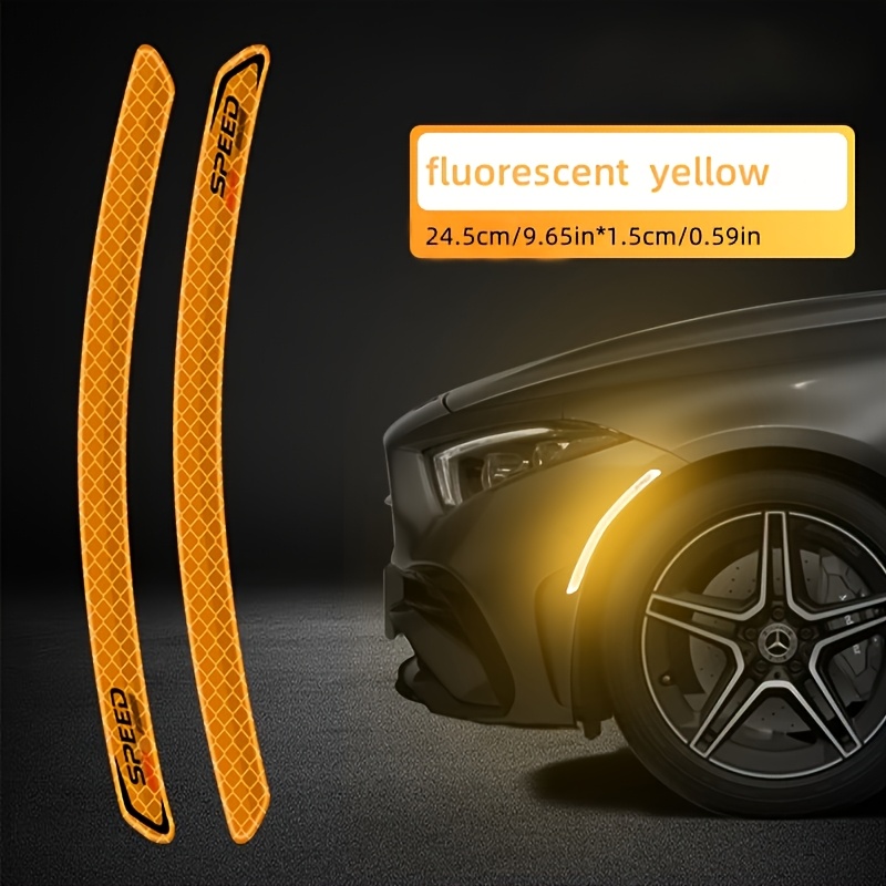 Image of Car Wheel Arch Reflective Stickers, Front And Rear Bumper Stickers, Body Anti-collision And Scratch Shielding Anti-collision Strips Car Decal/car Sticker/car Bumper Sticker