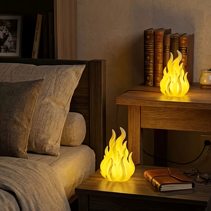 TEMU 2 candele affusolate bianche a forma di fiamma, decorazioni per la casa, statuette da , , adatte per camera da letto/studio//sala da /negozi di