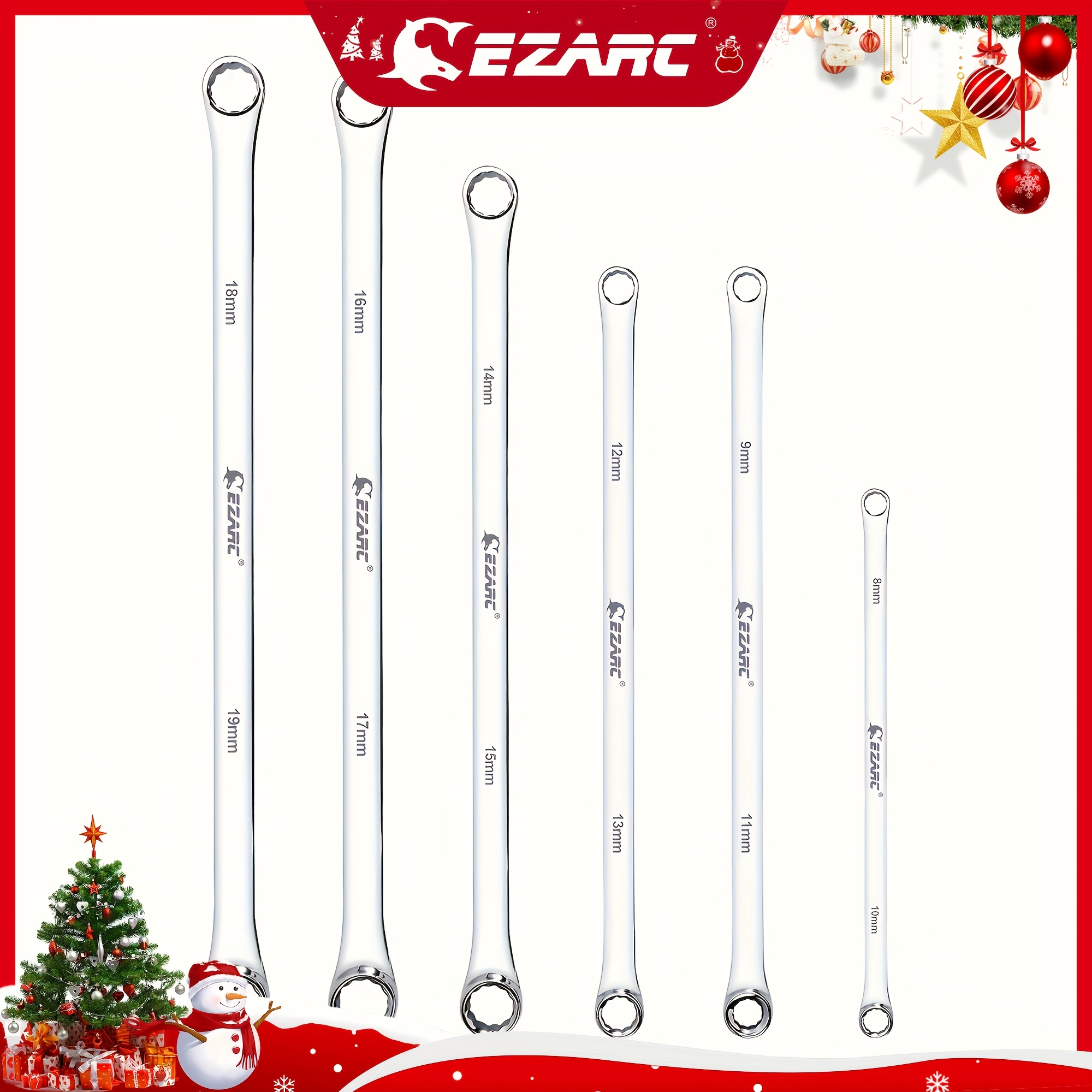 

Ezarc Ultra-long Crv Metric Wrench - Double Head Aviation For Easy Equipment Installation & Vehicle Maintenance, Steel, Multiple Sizes