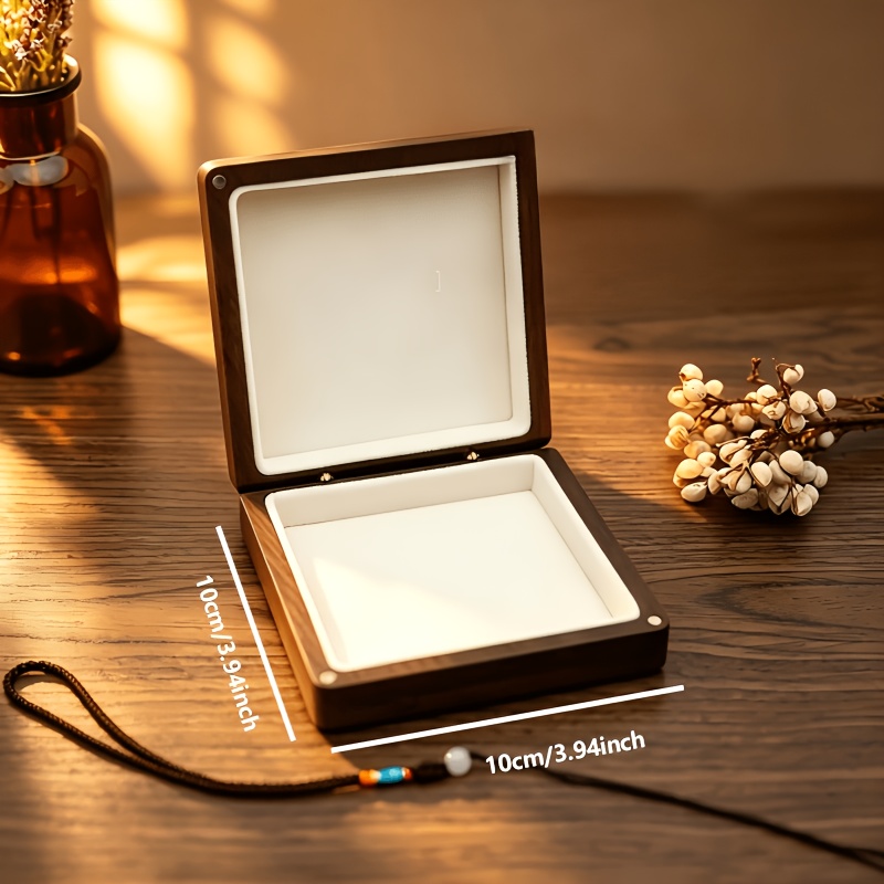 Custom Name Logo Walnut Jewelry Box for Bracelets, Necklaces, and Rings
