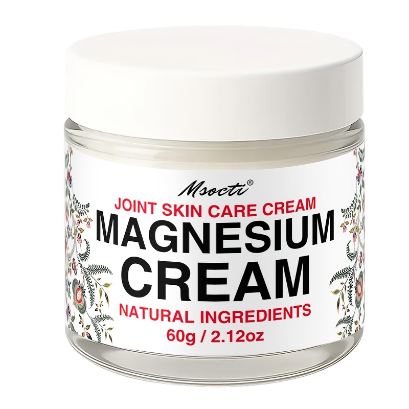Magnesium Cream, Care For Joint Skin, With Lavender, Butter, Vitamin E, Hyaluronic Acid, And Chamomile, Hydrating And Firming, 60g / 2.12oz, Muscle Skin Care Cream, Suitable For Types