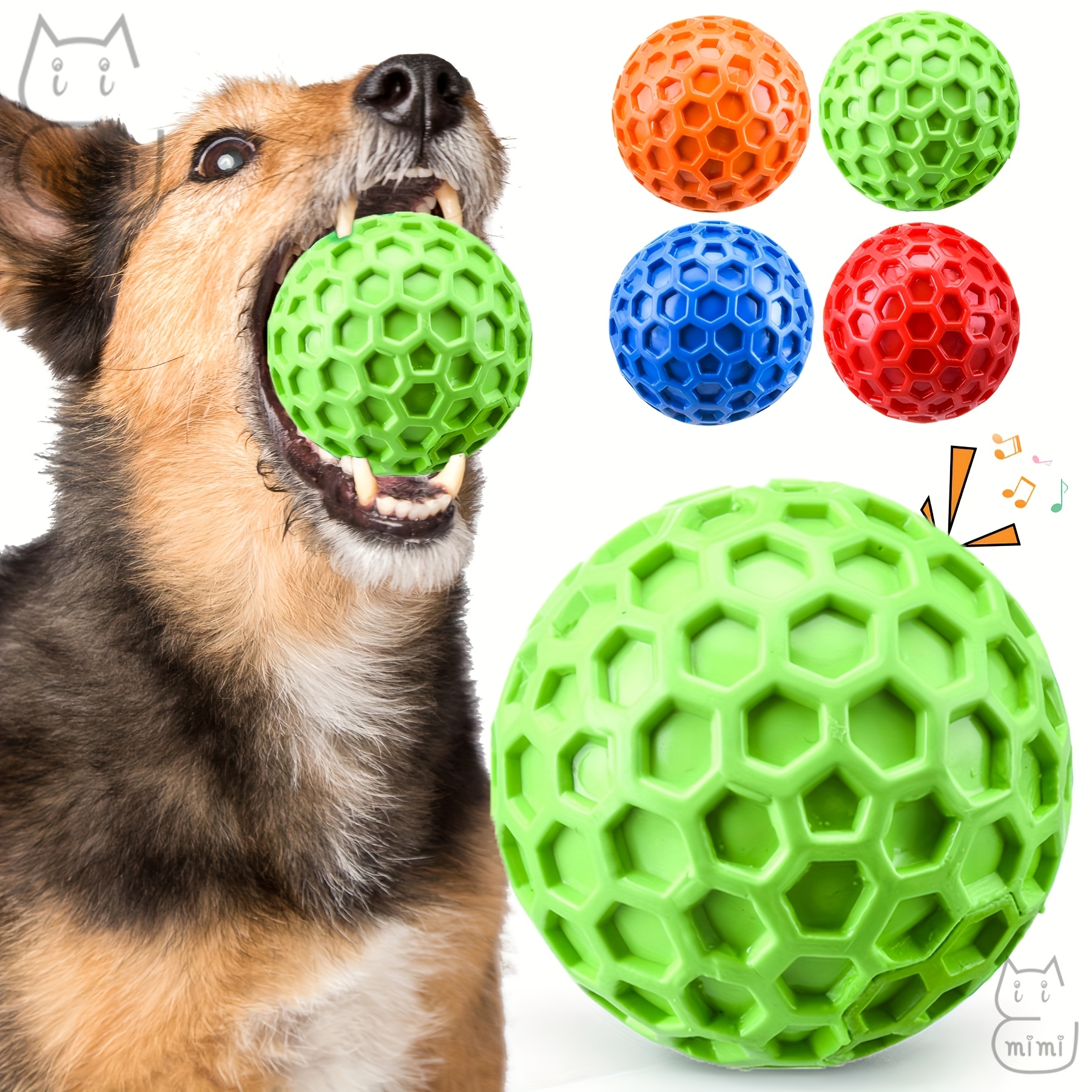 mimi 2pcs heavy duty indestructible dog chew toys with   tough honeycomb rubber ball with hexagonal texture squeaky   non toxic aggressive chewer toys for large dogs all breed sizes   red black white durable chew ball for fetch tug of   fun interactive playtime easy to   for   squeaky balls for large dogs interactive balls for dogs   equipment large interactive dog ball Product details 1