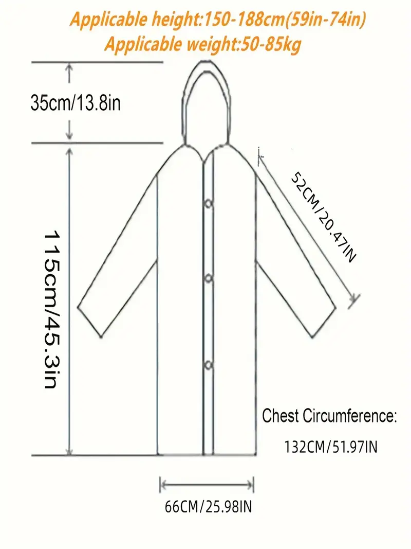 2 Poncho Antipioggia Riutilizzabili In EVA - Impermeabili, Con Cappuccio, Taglia Unica Per Uomo E Donna - Foto 9