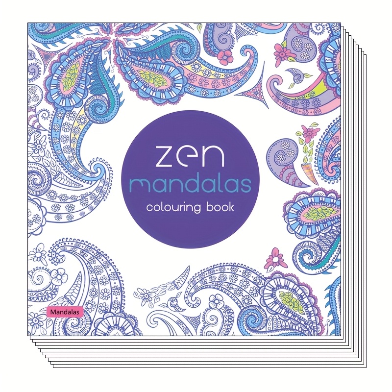 Image of 24-page Adult Coloring Book For Relaxation & Anxiety Relief - 7.28x7.28 Inches, 100gsm Paper, Intricate Floral & Mandala Designs, Women’s Relax & | Spiral-bound Coloring Book For Adults