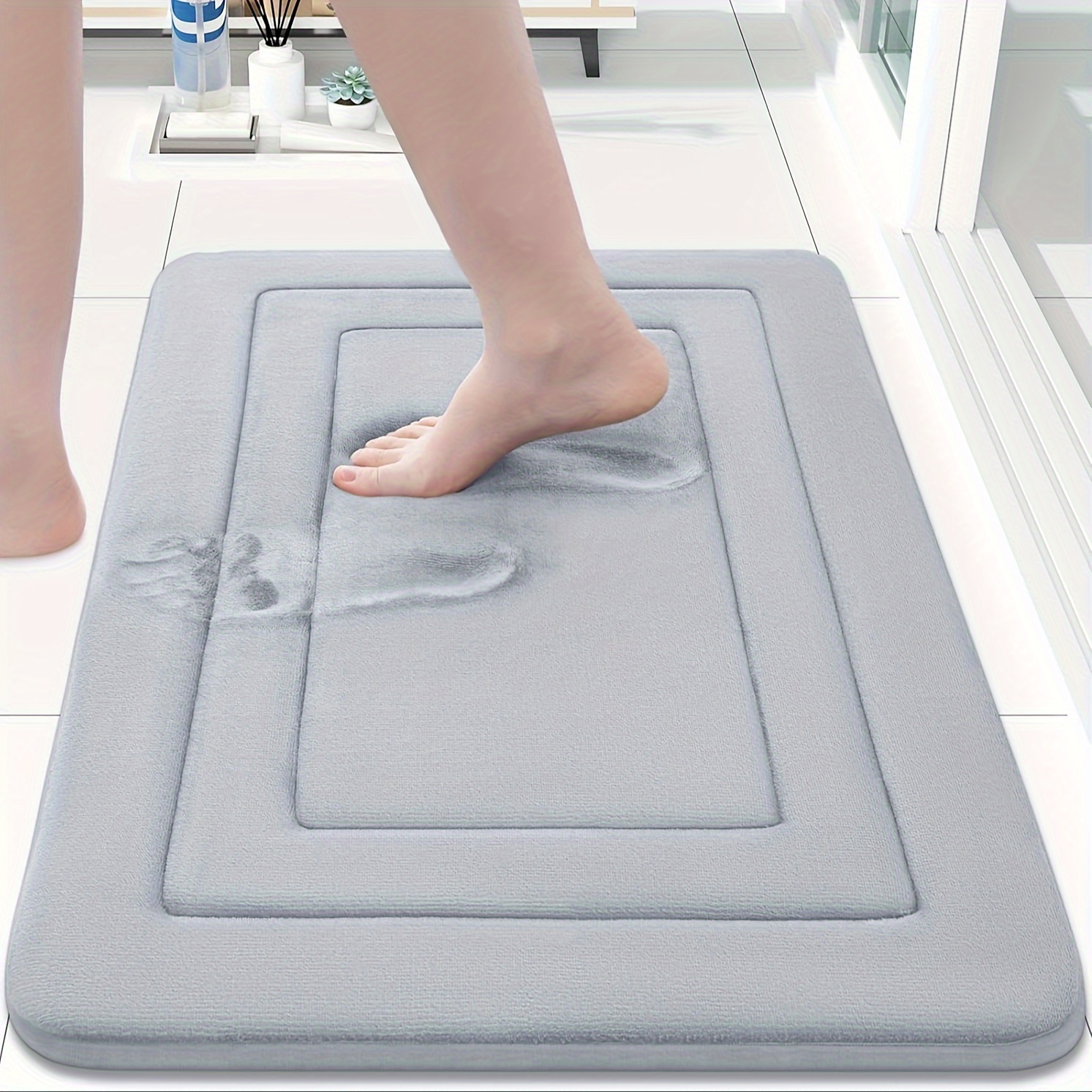 1pc memory foam bath mat vintage absorbent non slip