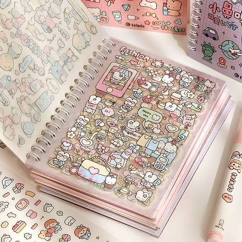 2books stickers cute cartoon decorative small stickers scrapbooking accessories notebook stickers suitable for scenes phone case and water cup decals photo album diary decoration notebooks accessories garbage journal stickers art and craft decoration stickers scrapbooking sheets