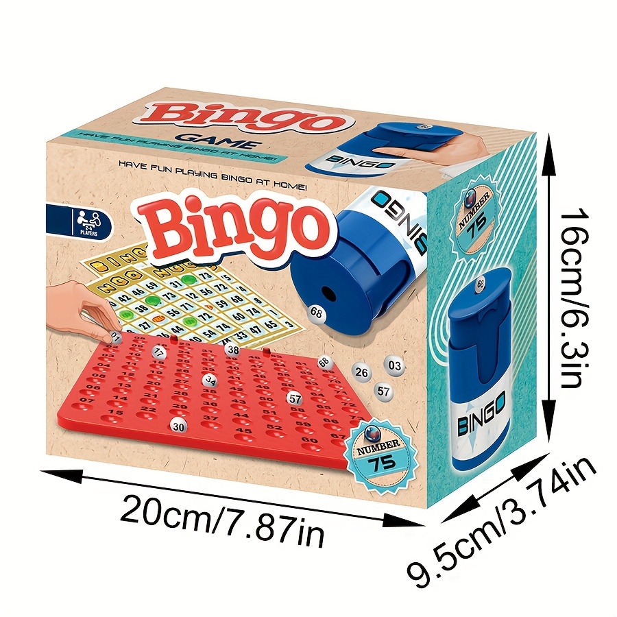 Bingo Spel Set Handmatig Geluksklaver BINGO Feestspel - Interactief Familieplezier voor Vrienden, Klassiek Casual Interactief Tafelspel - Afbeelding 2
