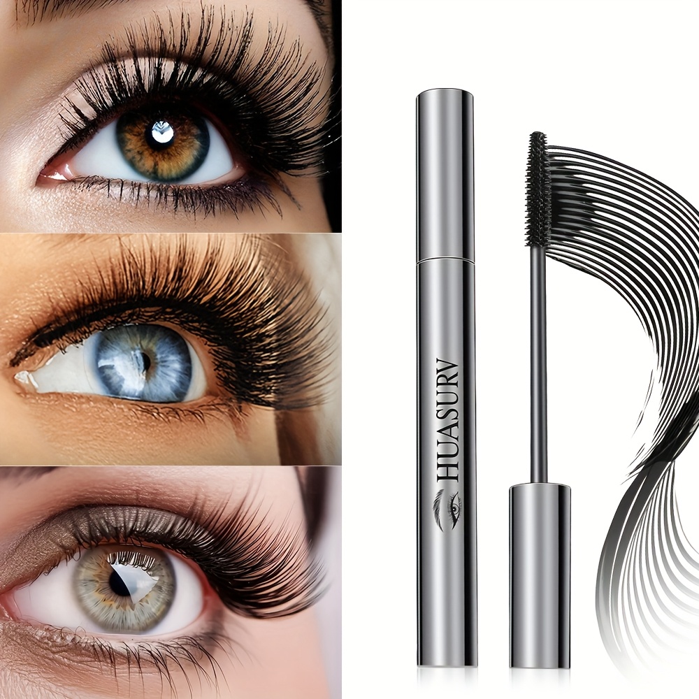 Image of [valentine's Day Gift] [holiday Gifts] Huasurv Grass Almond Wood Thick Eyelash Mascara Lengthening Natural Curling Fixing Thickening Hs9181-2-01