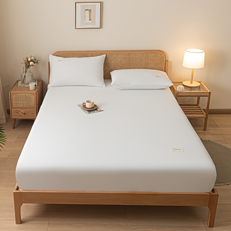 E-shop 1 Stück Spannbettlaken, Bettlaken, Weiches, bequemes, atmungsaktives, einfarbiges Matratzenbezug, geeignet für Schlafzimmer, Gästezimmer,