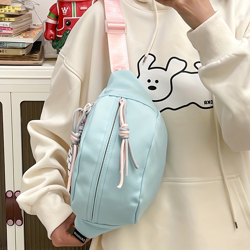 E-shop Nylon Freizeit Tasche Damen 2024 Neue Trendy Crossbody Bag Rucksack Herren und Damen Sport Brusttasche Vielseitige Ins Waist Bag 1 Stück
