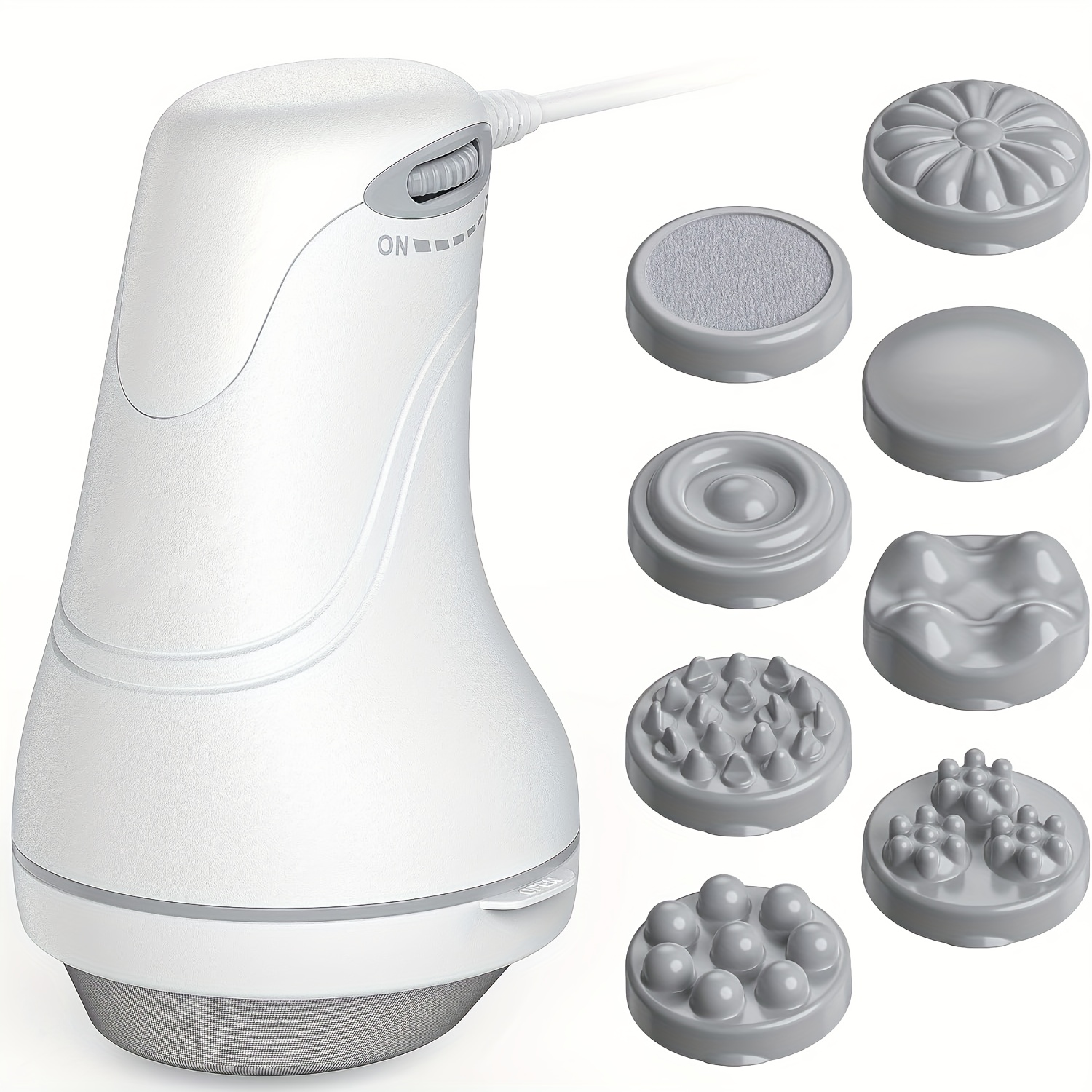 Image of Mini Massager, Unisex Electric Body Massager, Abdominal Massager, Equipped With 8 Massage Heads, Can Massage The Abdomen, Legs, Hips And .