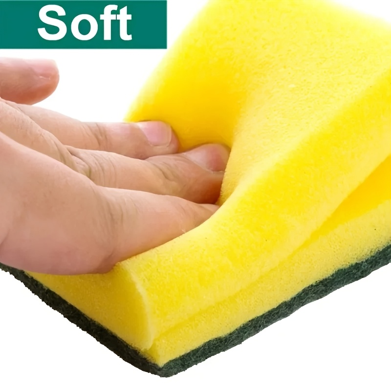 set of 10 12 24 ultra absorbent cleaning sponges featuring a double sided scrubbing pad an   aid for household cleaning   sponges that are long lasting and non scratch ideal cleaning essentials details 2