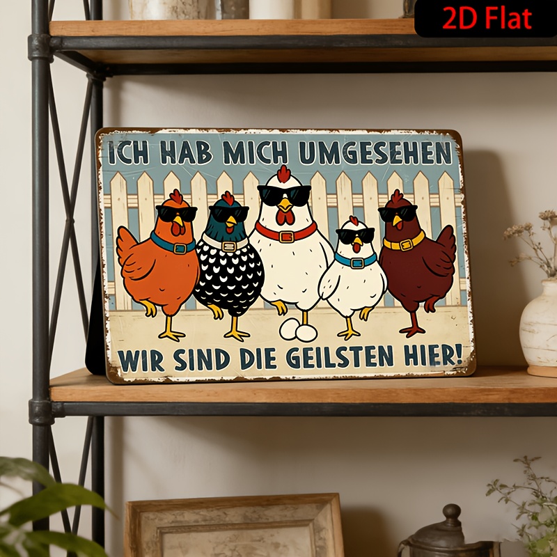 E-shop 2D-Flachdruck, 2D-Flachdruck – 20 cm × 30 cm (7,87 Zoll × 11,81 Zoll) dekoratives Gemälde, dekoratives Schild Plakette aus Eisen | Deutsche