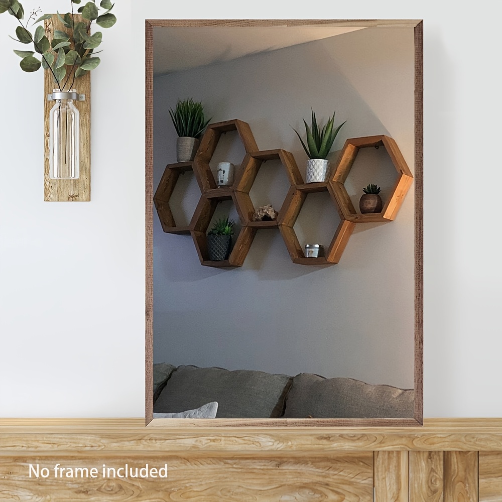 

1pc Modern Hexagon Wall Shelf For Potted Plants, Oil Painting, Poster - Decorative Canvas Wall Art For Living Room, Dining, Office, Bar, - , 15.7 X 23.6 Inch