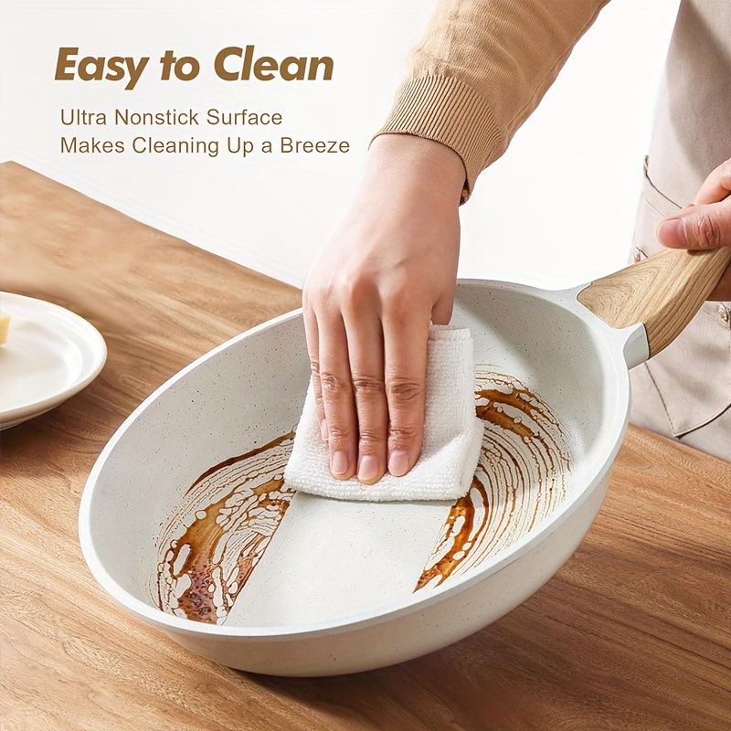 White Minimalist Non-Stick Frying Pan for Modern Kitchens
