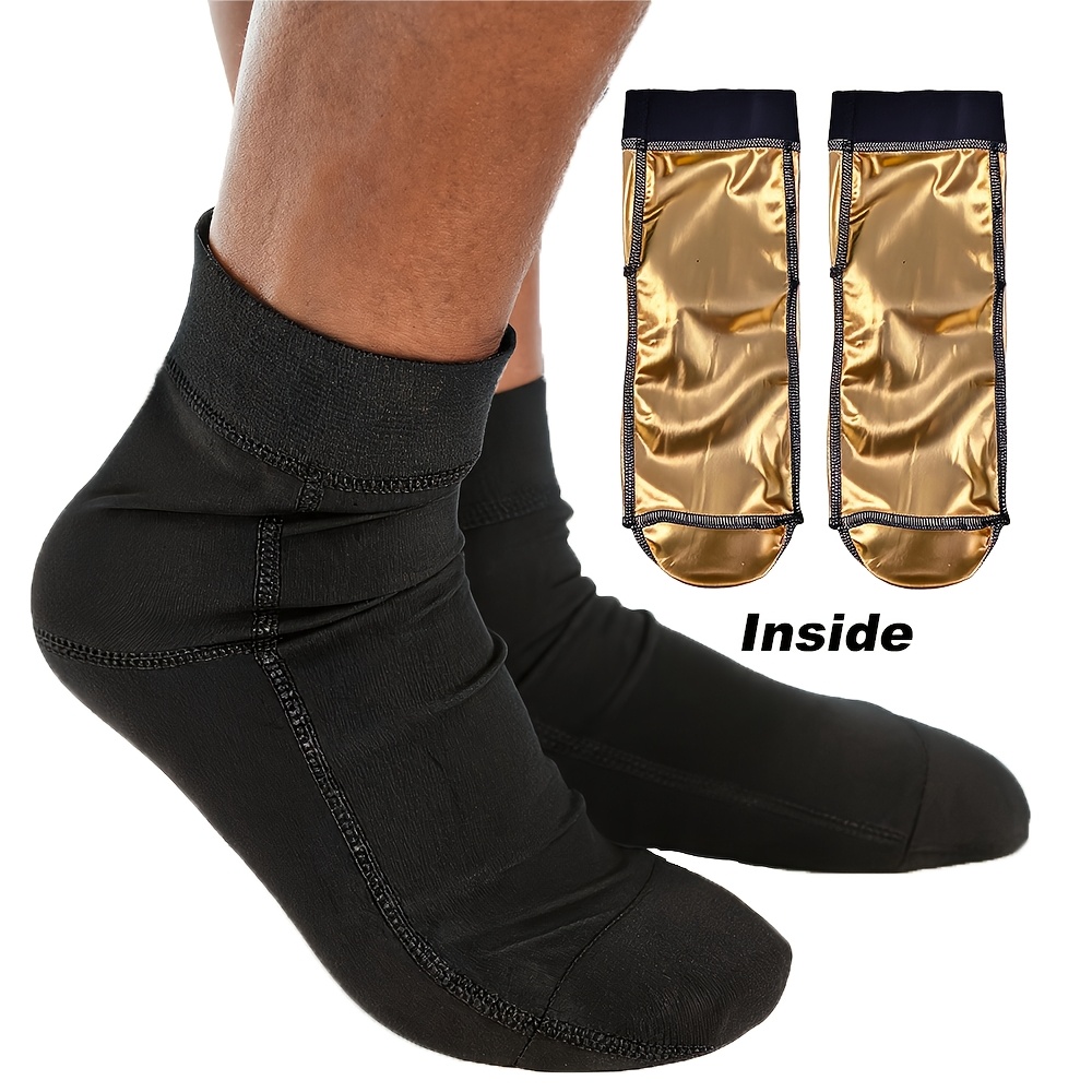 TEMU 1 Pair Of Moisturizing Sauna Sweat-absorbing Socks, Increase Foot Perspiration, Suitable For Foot Baths And Foot Care, Elastic Protective Socks,
