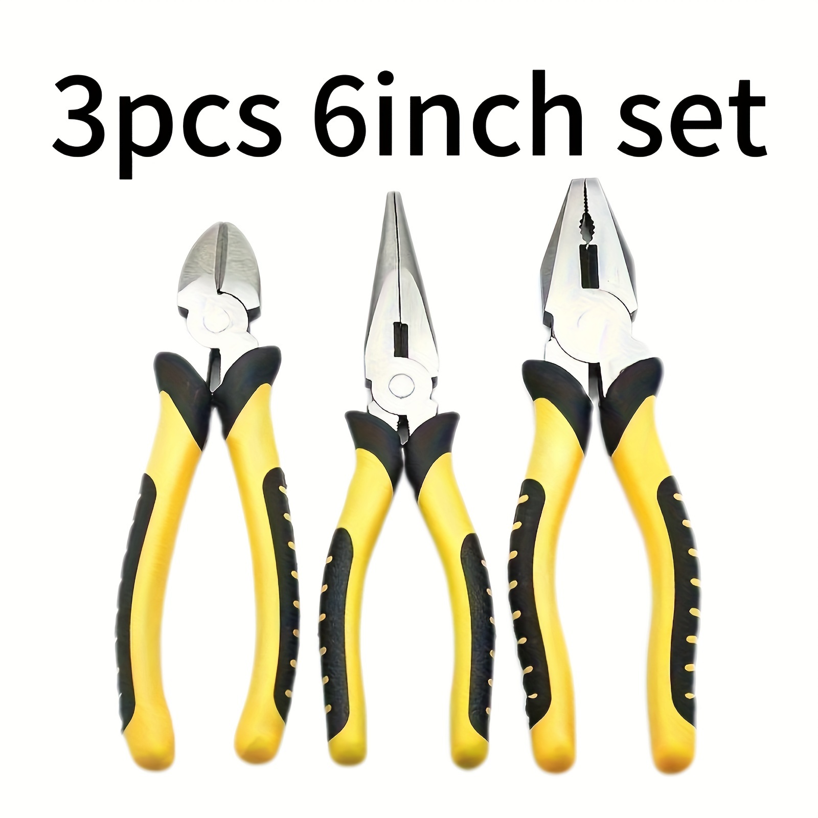 TEMU Multifunctional Pliers Wrench Set | Includes Diagonal Pliers, Wire Cutters, Needle-nose Pliers And Wrench | High-quality Material, Ergonomic And