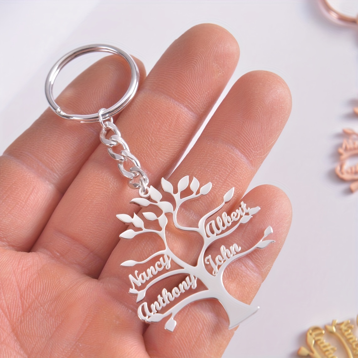 

Personalized Of Keychain - Steel, 1-4, For Mom, Sister, - 's Jewelry, English