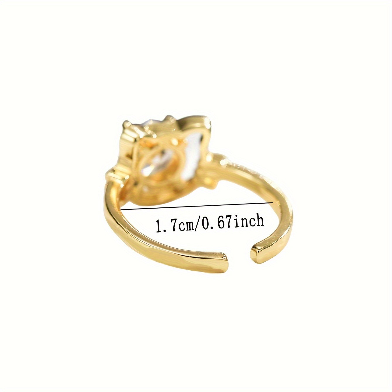 Cartoon Cat Women's Ring With Zirconia