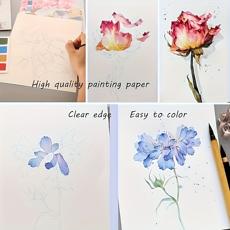 Creative Drawing Book Coloring Book and Landscape & Floral Artistic Painting Pap