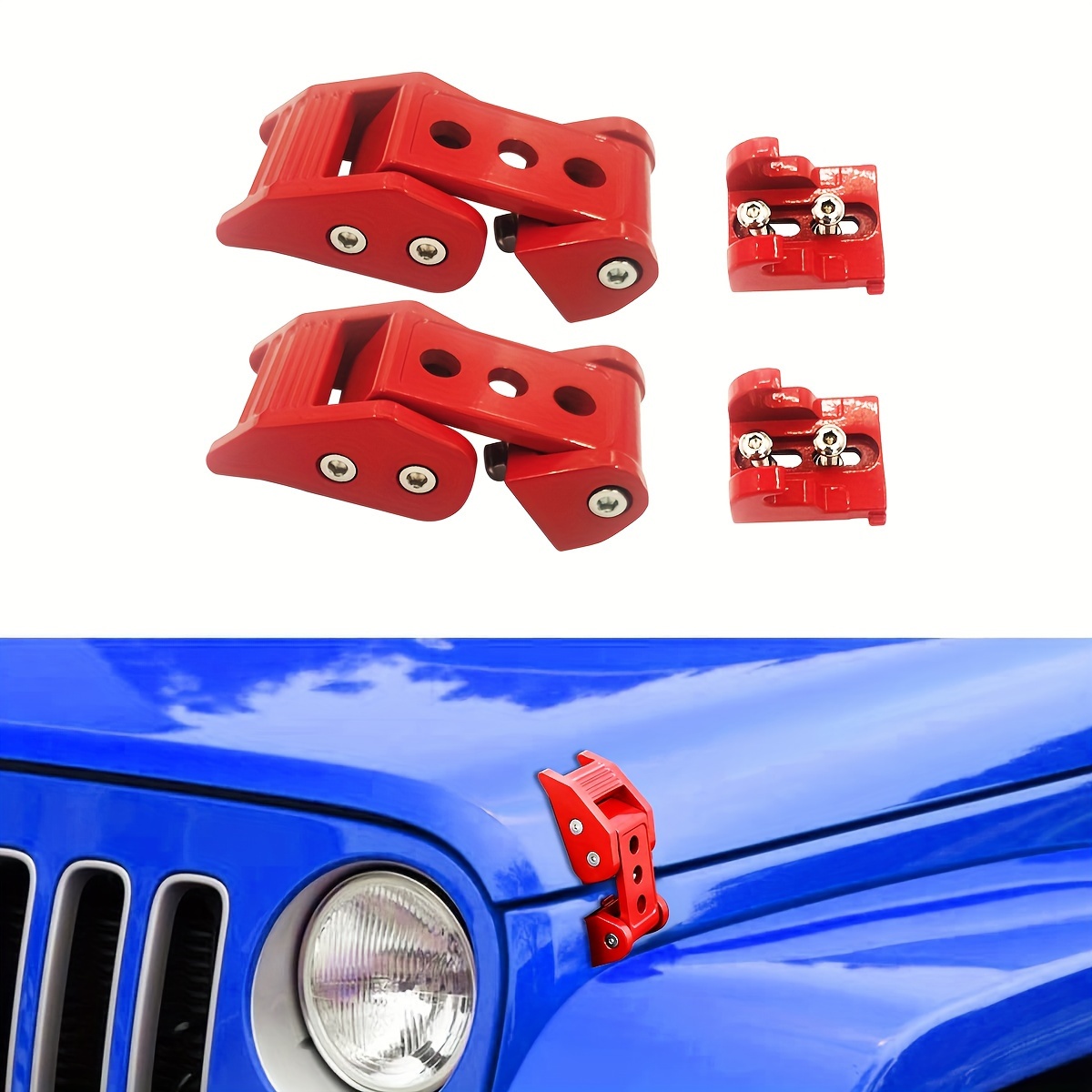 HTHE Kit de reparación de clips de visera delantera para Jeep Wrangler JK JKU 2007-2018 para
