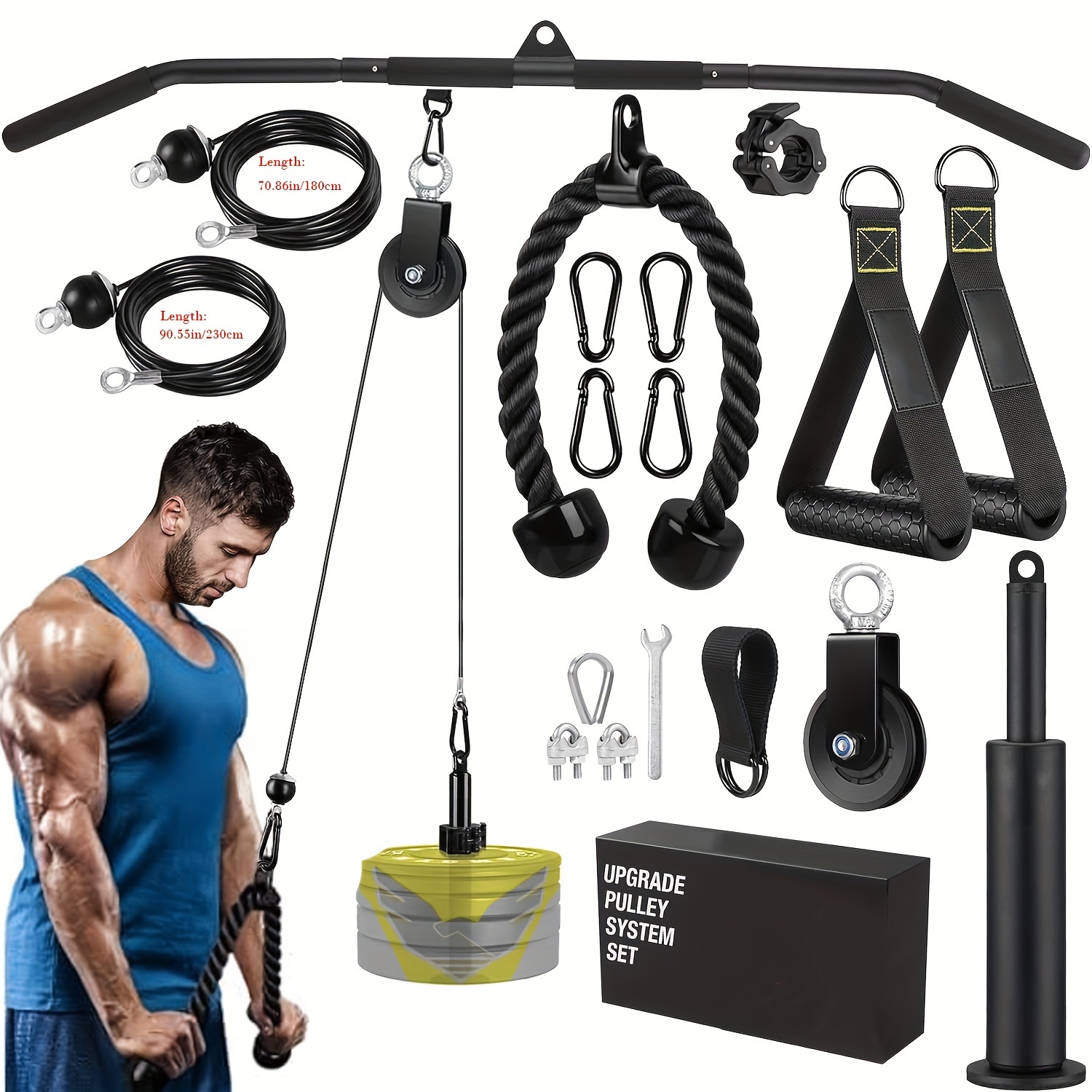 Poulie Fitness Universelle Pour Machine à Câble – Équipement Gym – Roues Nylon