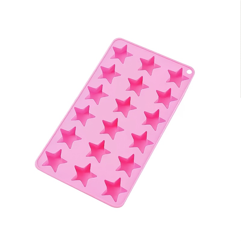 Image of Cute Star-shaped Silicone Ice Cube Trays & Chocolate Molds - Wax/wax-free Suitable For Chocolate, Soap, Pudding, Molds, Ice Cubes, Wax Melts For Crafts, Parties, Use