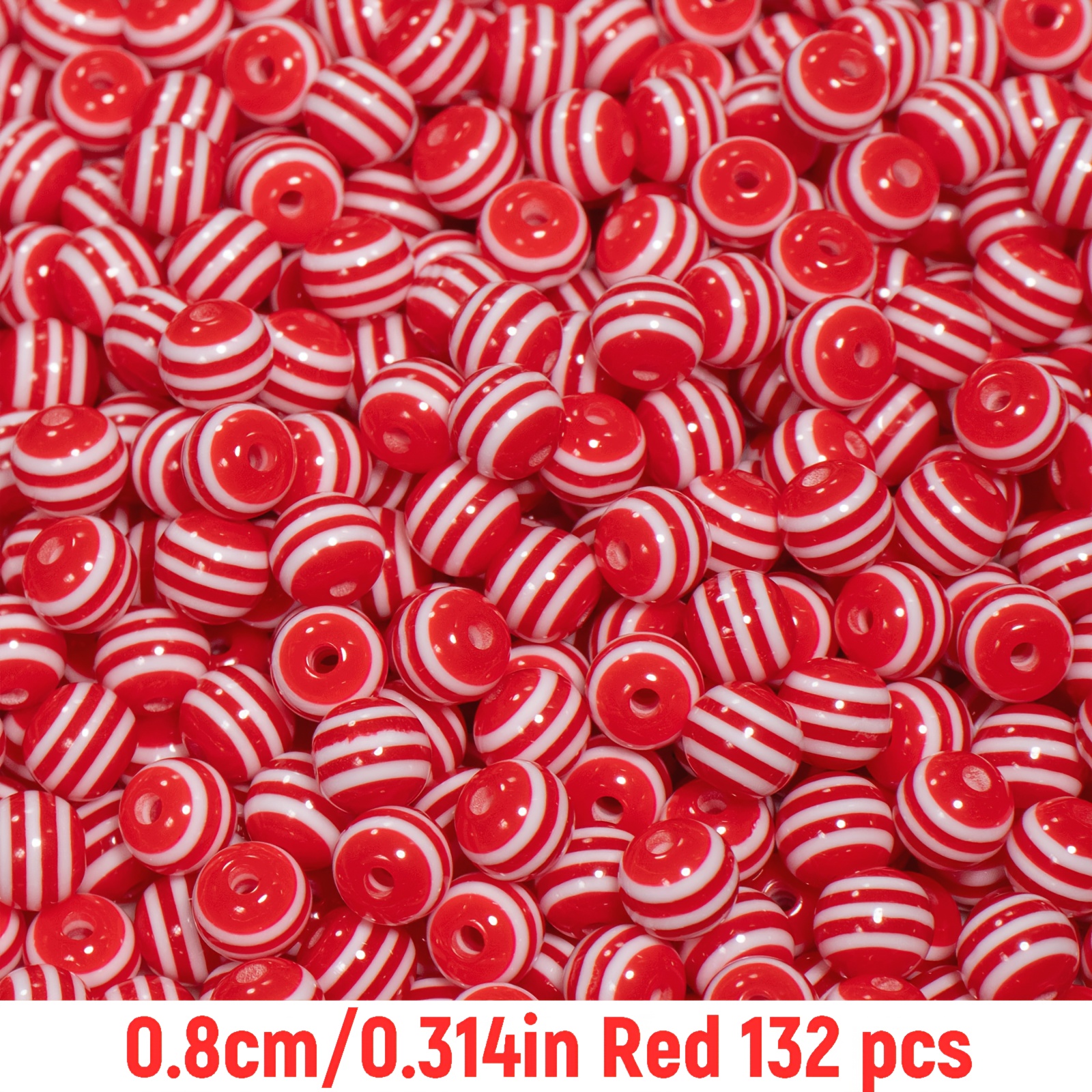 E-shop 132 Stück 8mm rote und pinke Acrylperlen mit Löchern, für die Herstellung von Schmuckstücken wie Armbändern, Halsketten und