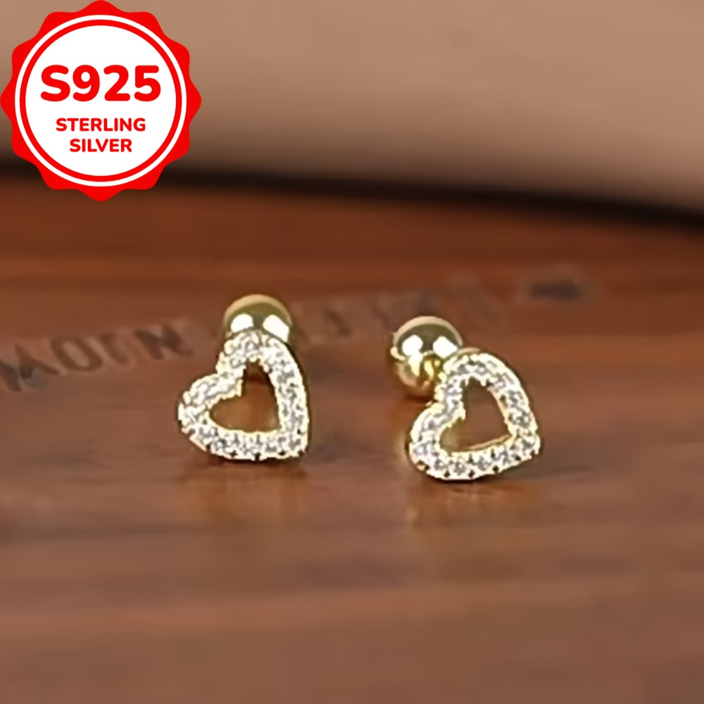E-shop 1 Paar 925er Sterling Silber Ohrringe mit Schlichtheit und Charme für Alltags-Schmuck, Schmuck-Ergänzungen oder Geburtstagsgeschenke,