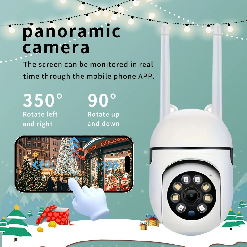 4pcs wifi dome camera system with tracking 4pcs 3mp wireless wifi dome camera system wall hanging indoor use 1440p video smartphone app control with two way audio 360 degree ptz color night tracking spotlight alarm cloud sd storage non waterproof usb powered 36v motion sensor no battery for details 1