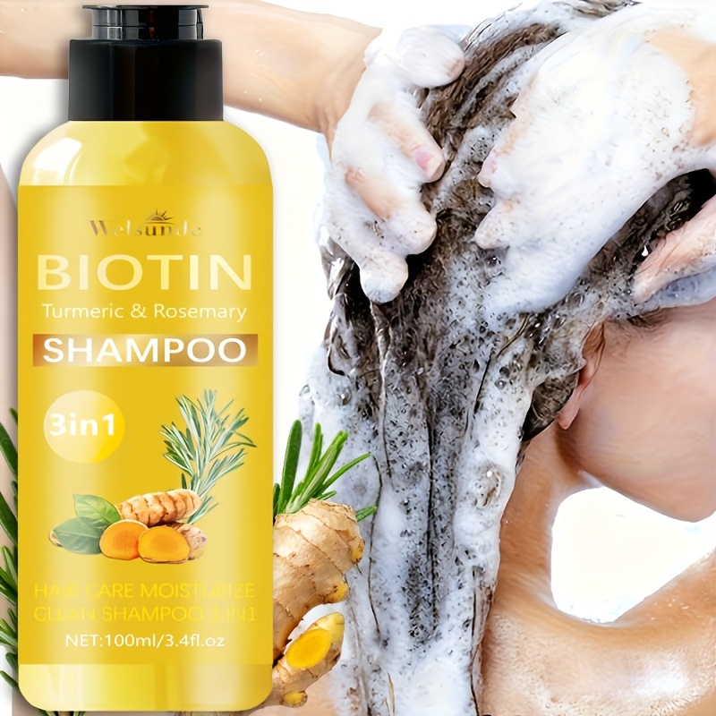 3in 1 Rosemary And Turmeric Shampoo, Including Nourishing, Repairing, Smoothing, Oil Control, And Volumizing Properties. It Removes Loose Dandruff Flakes, Repairs Split Ends And Damage, Prevents Further Splitting, Breakage.Plant Formula for Everyone