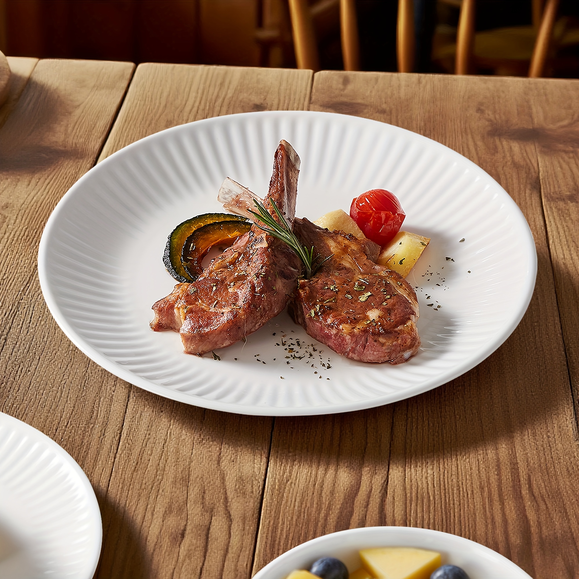 16 delars vitt keramiskt servisset för 4 modernt elegant - Temu Sweden