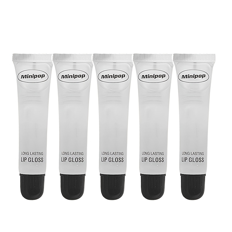 Image of 5pcs High-shine Lip Gloss Set, Moisturizing Lip Oil, Long-lasting Shine, Protective Lip Care, Liquid Form, Single Pack