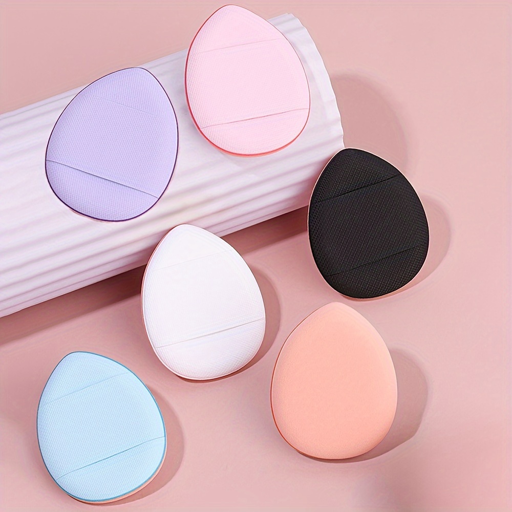 6 Pack Mini Finger Makeup Applicator With Strap, Wet Dry Facial & Body Tool For Loose Powder And Foundation