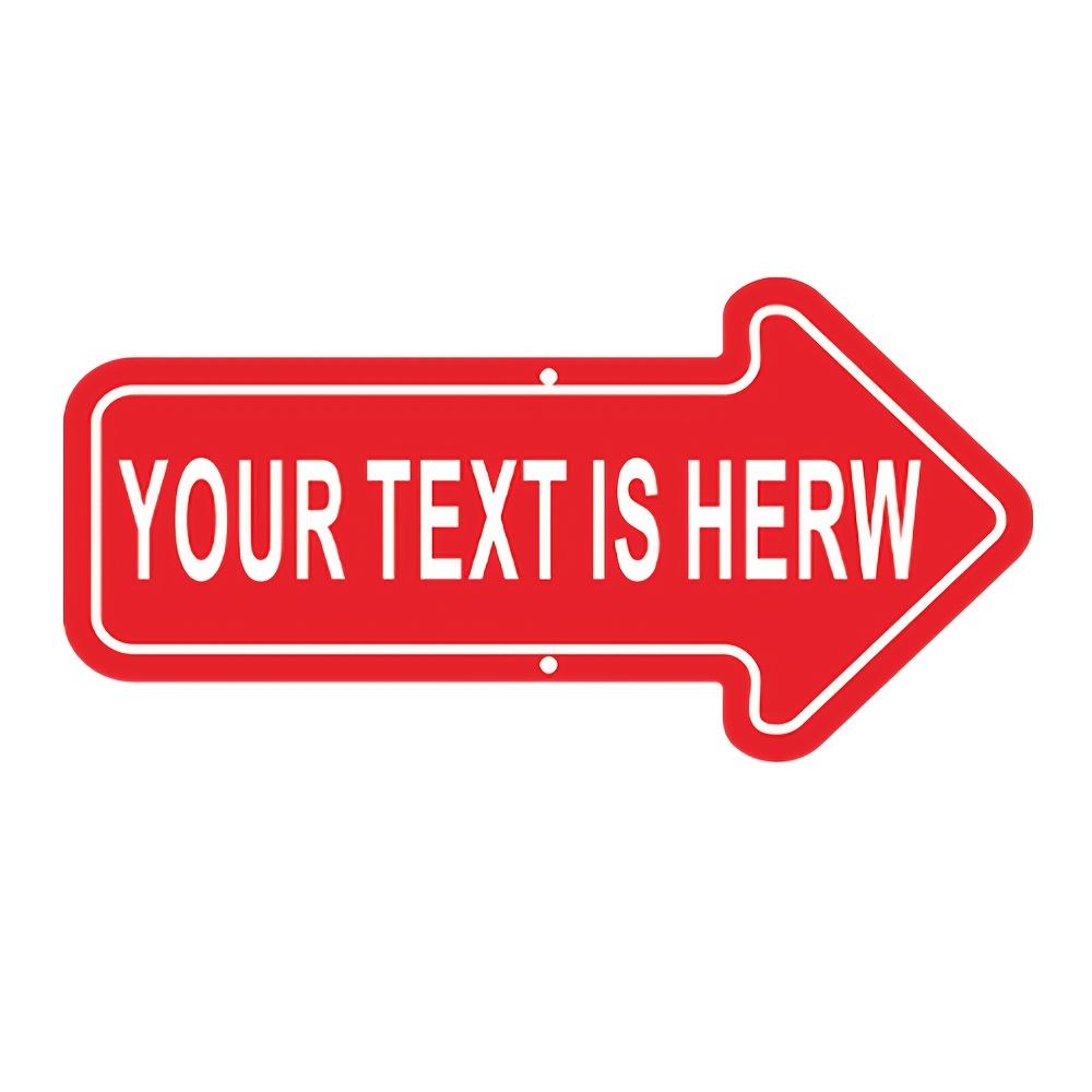 TEMU Personalized Custom Arrow Signage For Guidance, Suitable For Indoor Or Outdoor Use In Homes, Streets, Yards, , Garages, Bars, And Cafes.