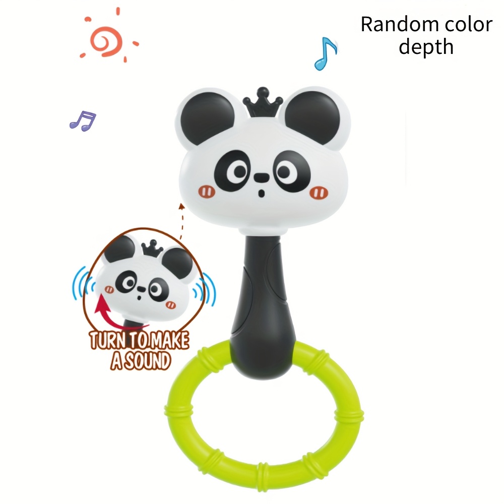 Image of Bear & Tiger Hand Chime Toy - Learning Sensory Toy With Music & Sound, Fine Motor Skills Development, Multicolor Gripping Activity, Panda-like Bear & Tiger Charm Rattle .random Color
