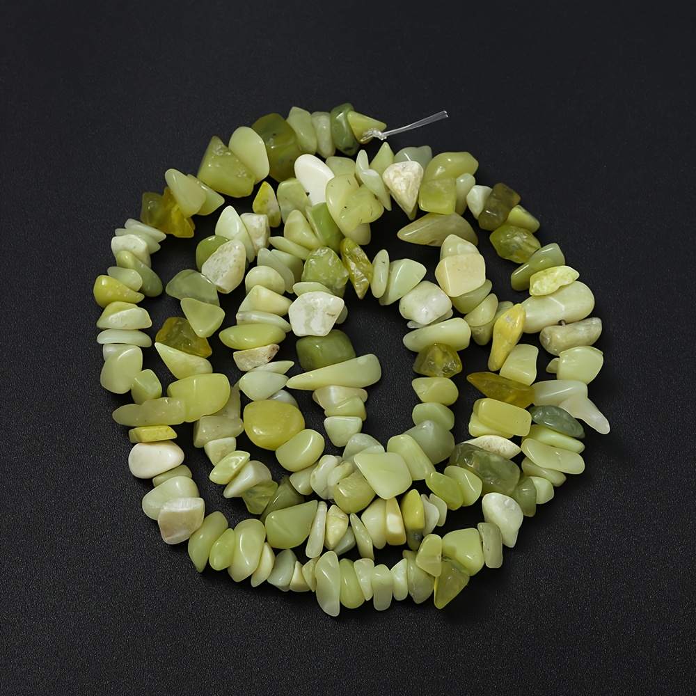 TEMU 16inches 5-12mm Natural Stone Irregular Gravel Chips Spacer Beads For Bracelet Necklace Earrings Jewelry Making Supplies