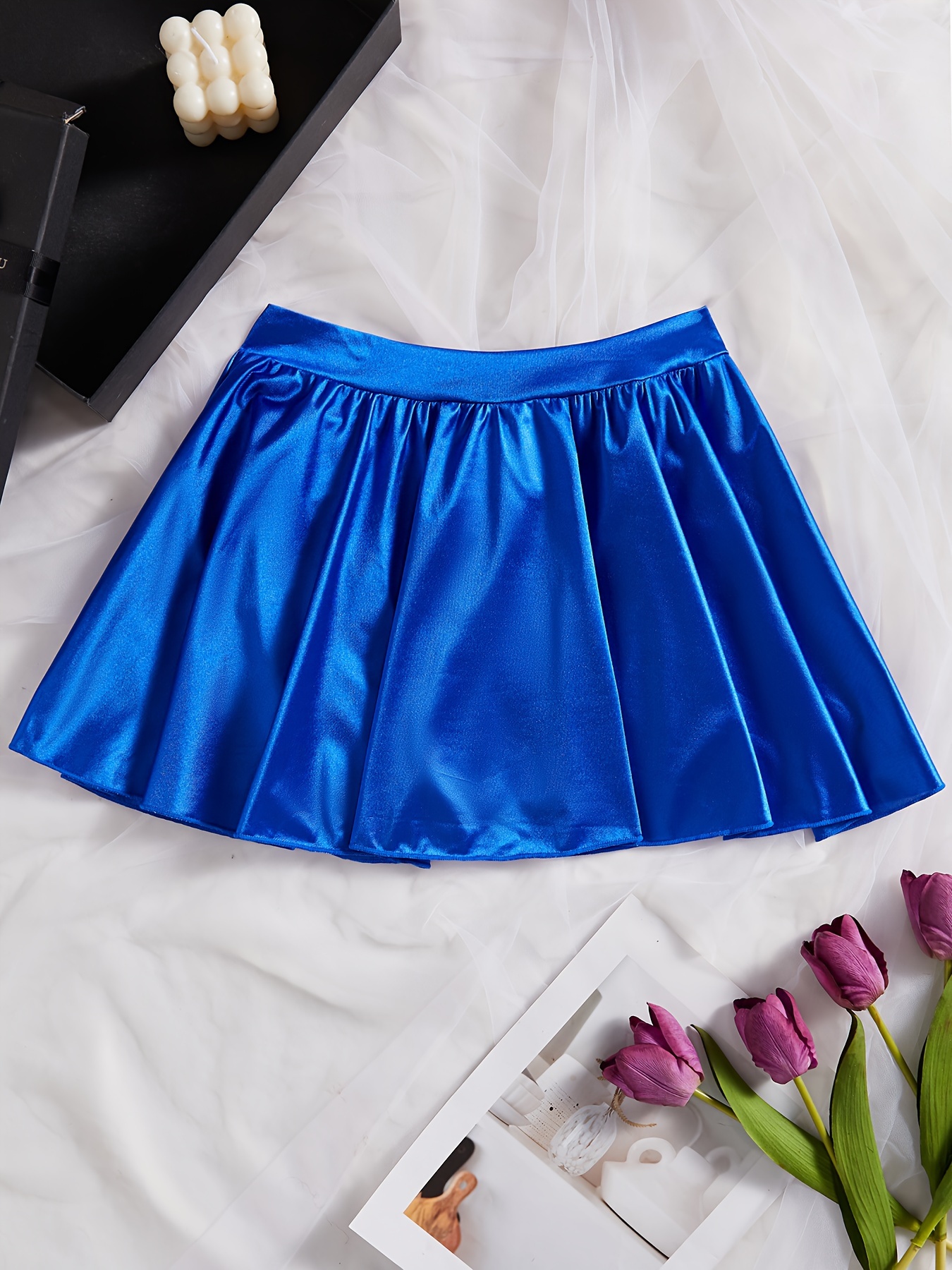 How to match clearance royal blue skirt