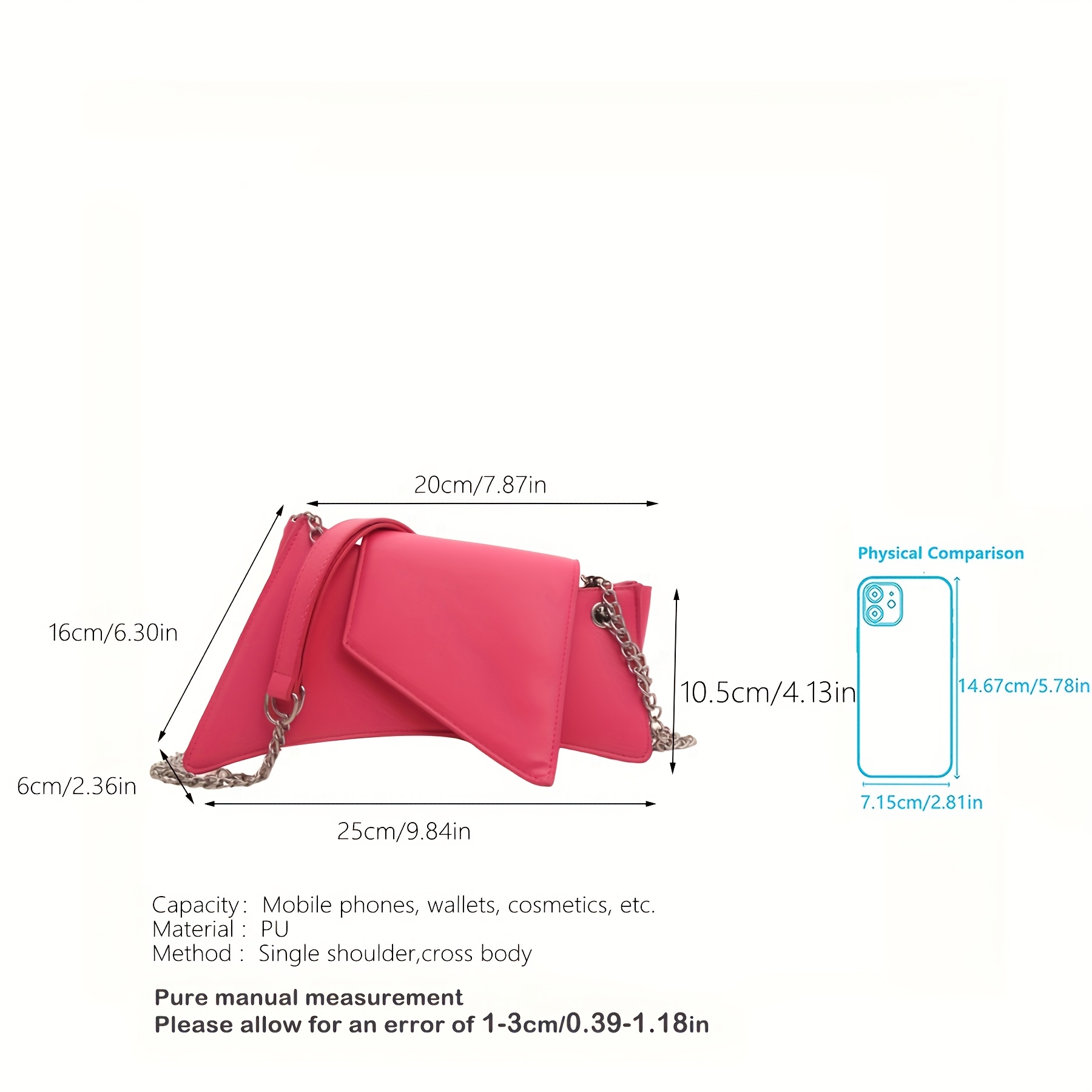 elegant white square crossbody bag with chain strap magnetic closure stylish shoulder bag for women 2024 summer fashion accessory stylish shoulder bag chain strap bag magnetic closure bag Product details 2