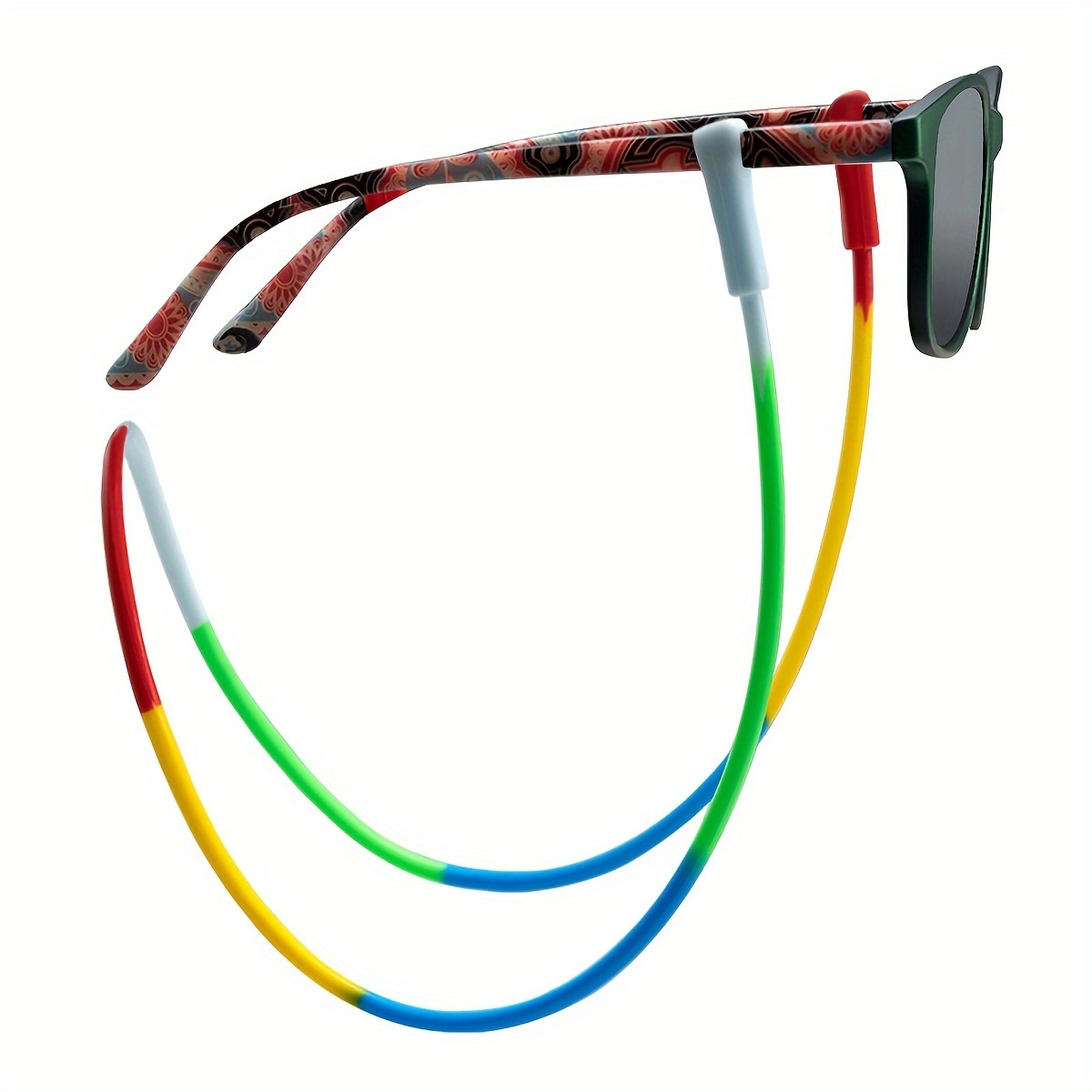 

1pc Chichain Multicolor Silicone Glasses Lanyard, Sports Style, Neck Cord For Secure Eyewear Attachment, Unisex Accessory