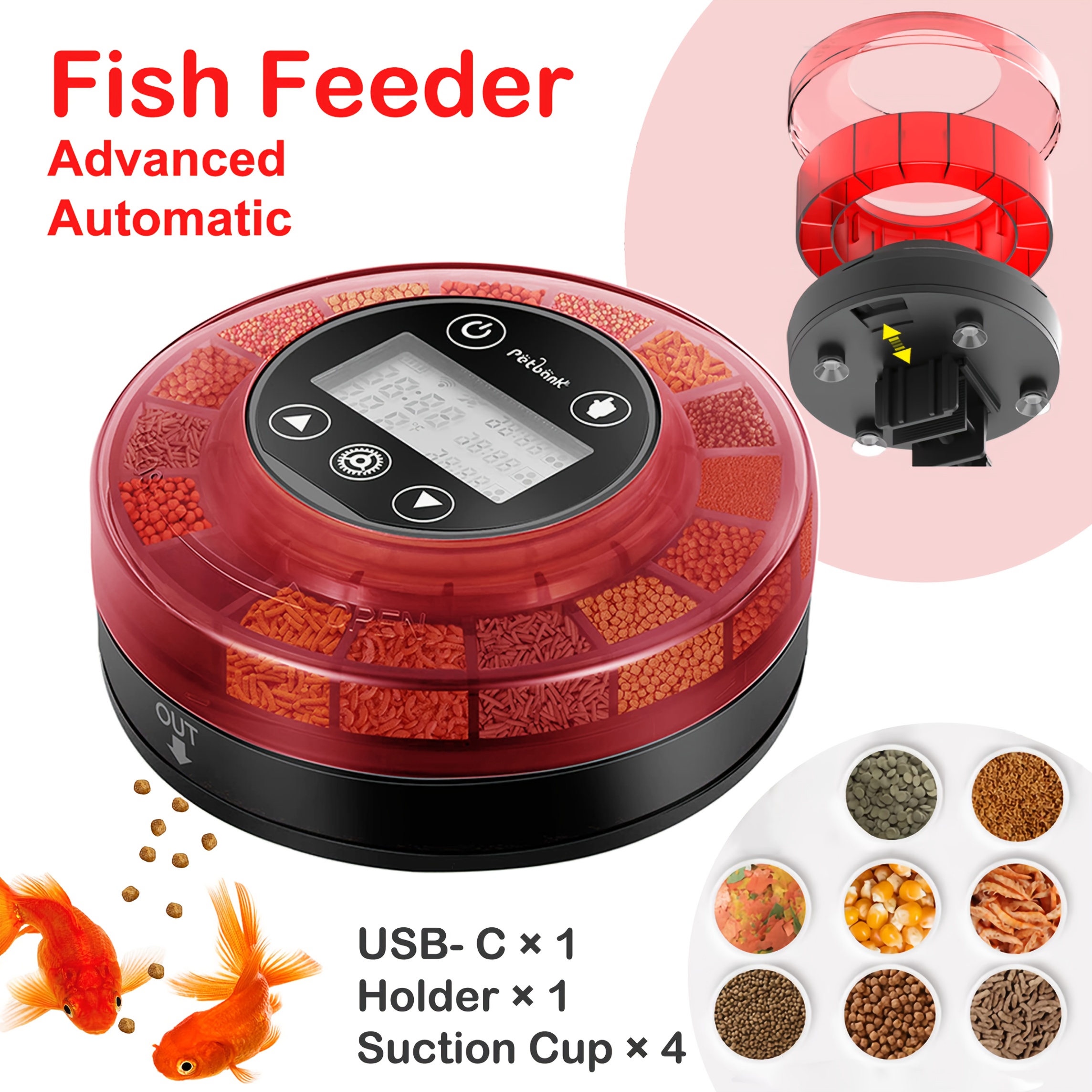 automatic fish feeder sold on Temu United States