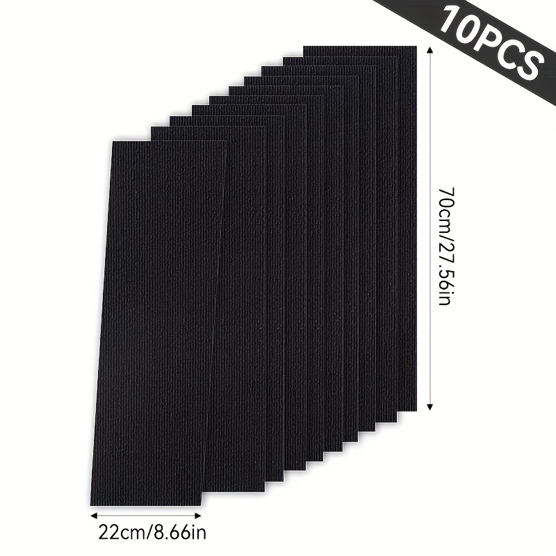 E-shop 5-er/10-er Pack LYEE Selbstklebende Treppenstufen (Abziehen & Aufkleben) - Hochbelastbare rutschfeste Stufenaufkleber 4 mm dick mit Rand für