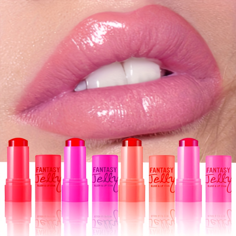 

Fantasy Jelly Blush & Lip Stain Sticks, Moisturizing Elastic Jelly Texture, Multi-use For Eyeshadow, Cheek, And Lips Makeup
