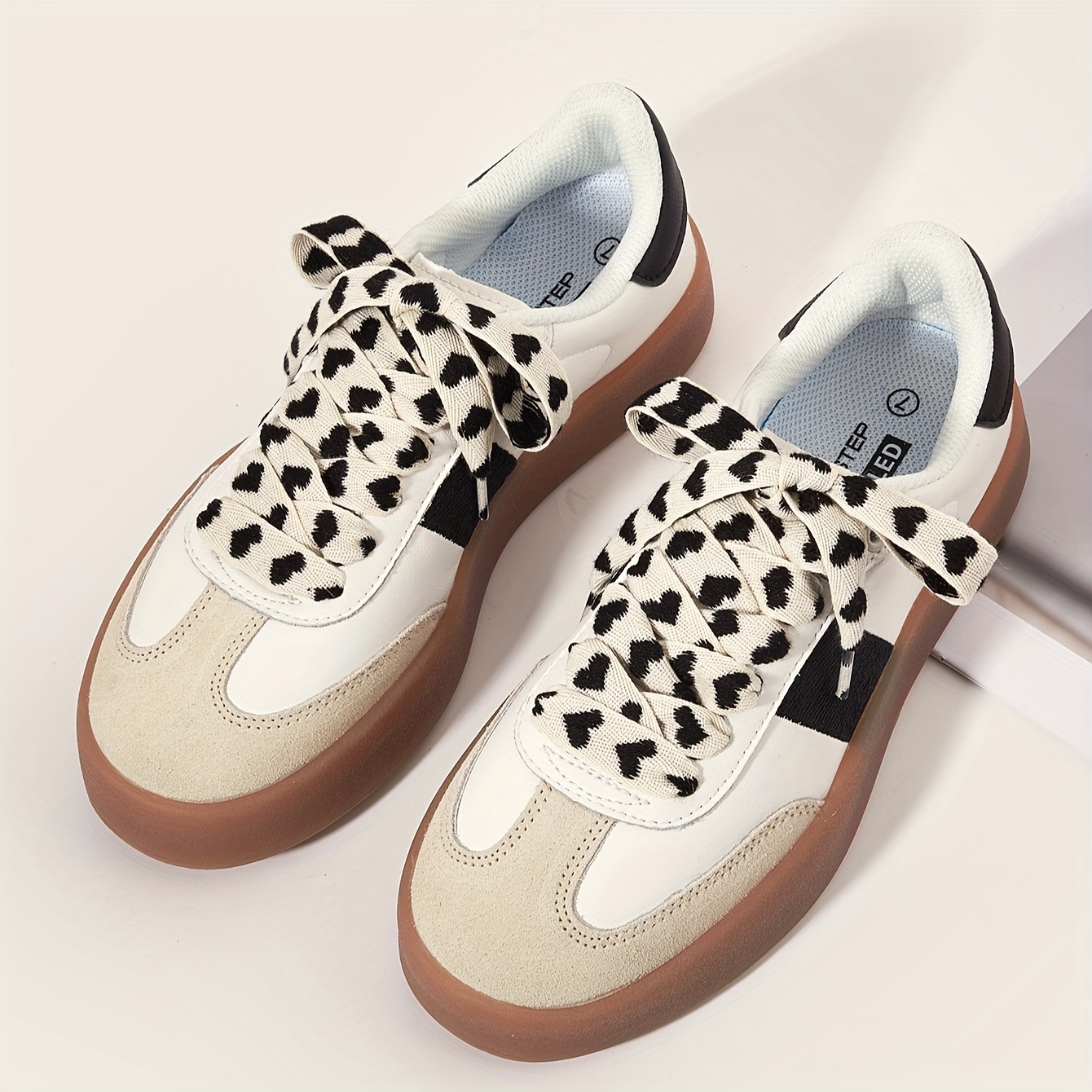 Pair Fashion Heart Pattern Flat Laces, Acetate Shoelaces for Casual  Shoes, Durable and Stylish Accessories, Decorative Shoelaces|Stylish  Footwear