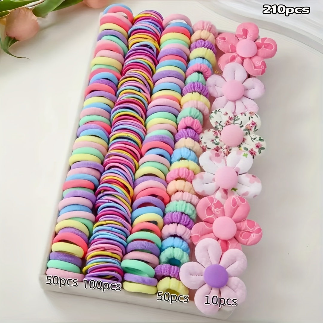 210-Piece Cute Bow and Flower Hair Additions Set