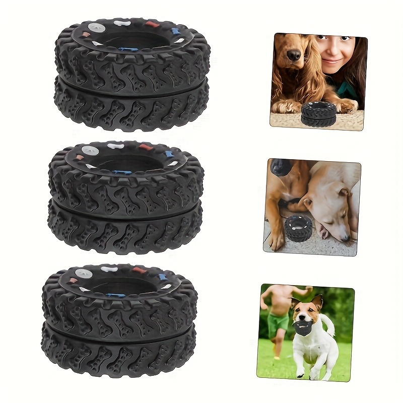 

Jouet pour Chien en Caoutchouc en de Pneu avec Couineur - aux Morsures, Nettoyage des pour Toutes les Races, Jouets pour Animaux de Compagnie, Décompression