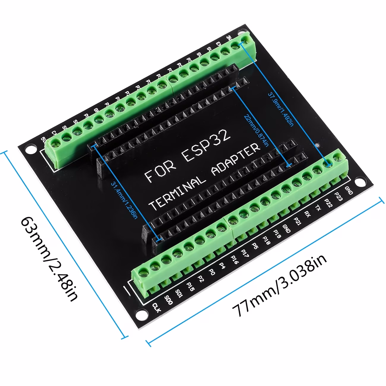 4/1 יחידת לוח מתאם esp32, gpio 1 ל-2, תואם ללוח פיתוח מיקרו-בקר esp- -32 esp32 עם 38 , חלופה ללוח לחם דו-שכבתי פרטי מוצר 6