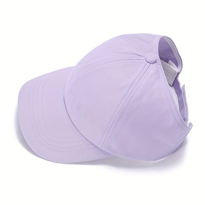 Women' Easy Spring Summer Travel Sports Cap Ponytail Half-dome Baseball Cap Letter Korean Style Duckbill Cap Trendy