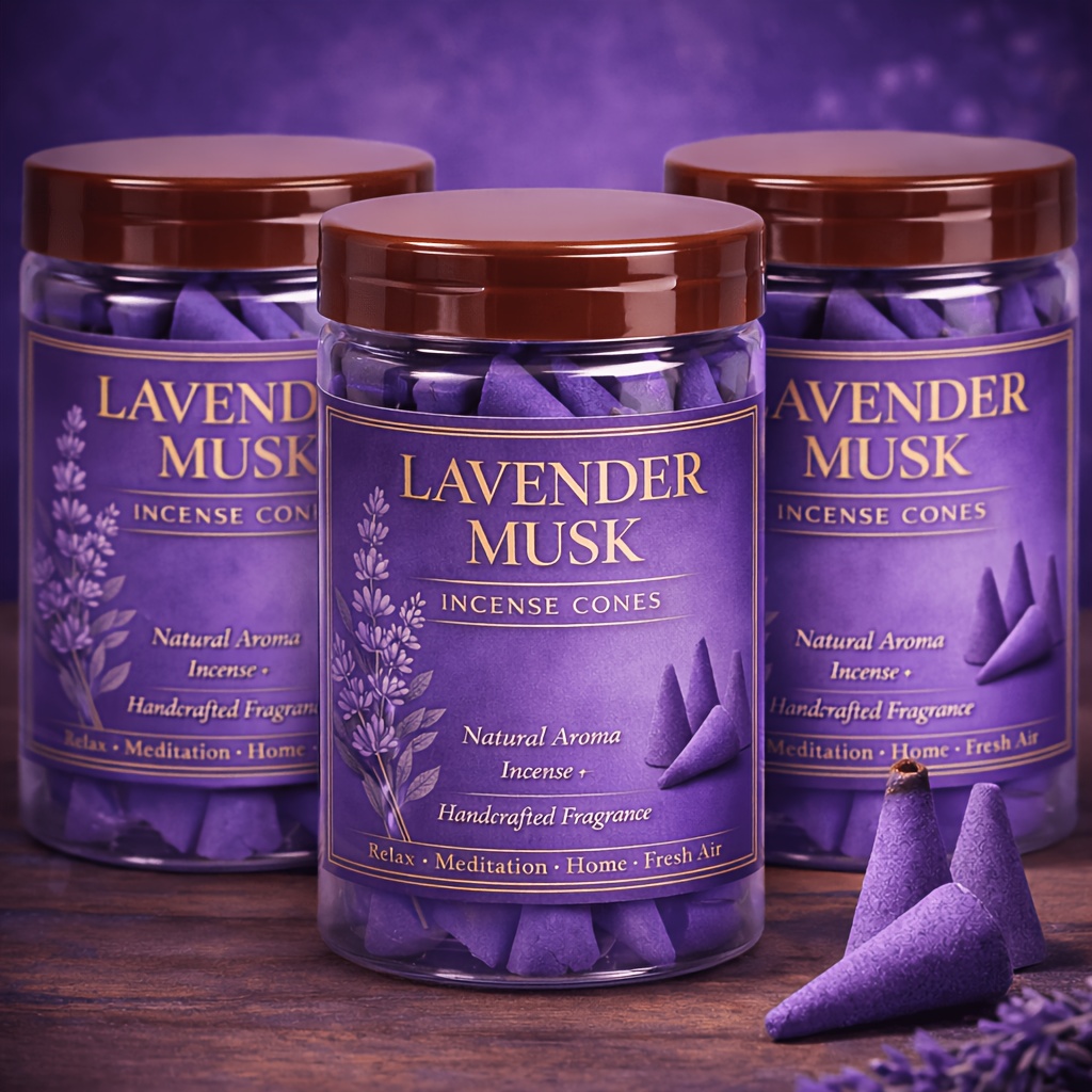 lavender   cone premium herbal   lavender and musk   scent gentle and long lasting fragrance suitable for meditation   bedroom living room ornaments to enhance space atmosphere