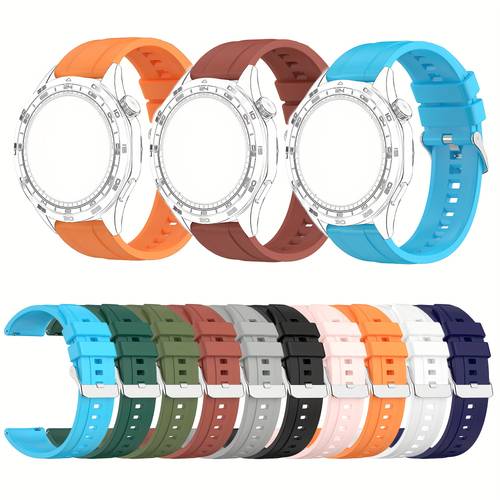 20mm 22mm silicone strap suitable for samsung galaxy watch 7 fe 4 5 6 40mm 44mm gear s2 6 classic 43mm 47mm huawei watch 42mm 46mm 3 42mm 2
